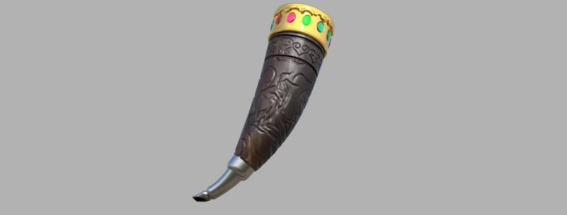 Monsters Ippyaku Sanjou Hiryuu Jigoku - Dragon horn - 3D Model