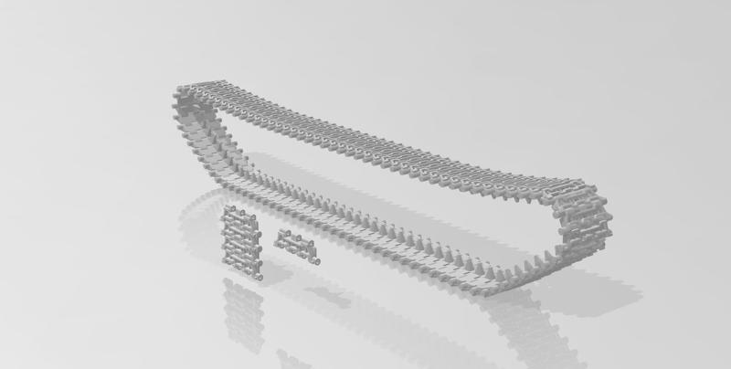 Soviet tank Track T-62 35 scale