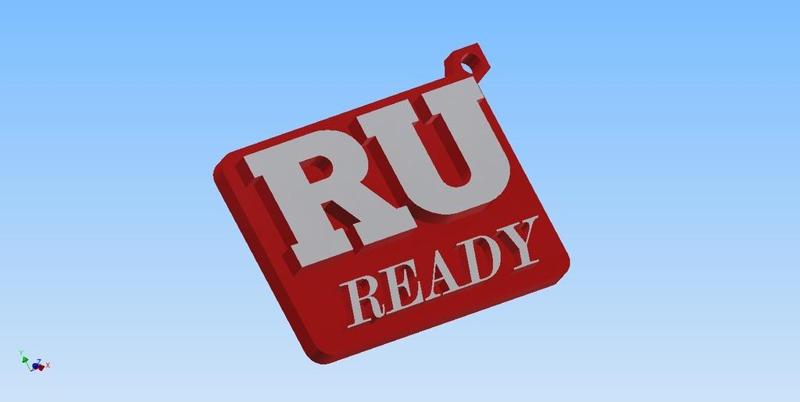 Rutgers "RU Ready" Keychain