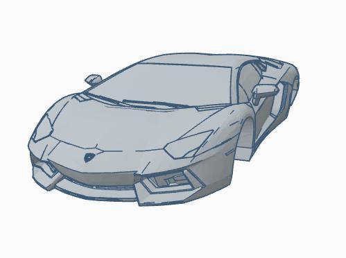 1:61 Lamborghini Aventador Model