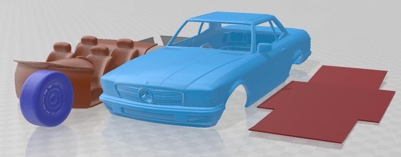 Mercedes Benz SL Class R107 Coupe 1972 Printable Car