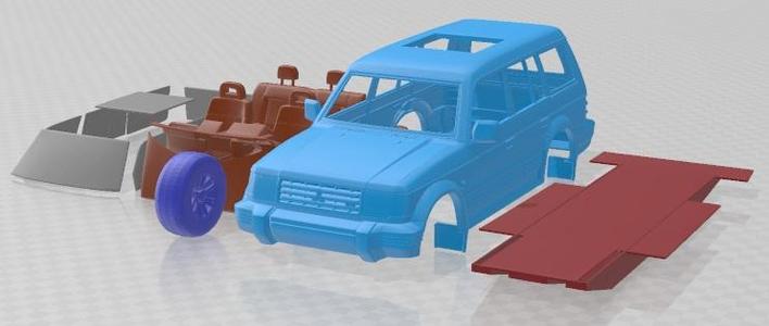 Mitsubishi Pajero Montero Wagon 1991 Printable Car