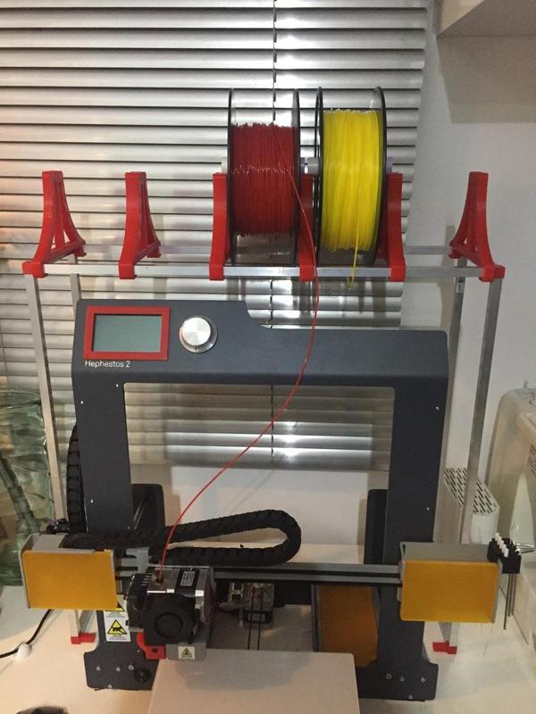 Multiple filament spool holder. Hephestos 2
