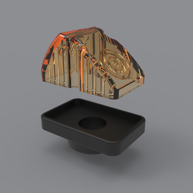 Front Raised Cab Roof Marker Light OG-26 (OG-22) for 1/10 RC trucks ZIL, MAZ, KAMAZ / Likhtar autopottyaga OG-26 (OG-22) for RC 1/10 ZIL, MAZ, KAMAZ