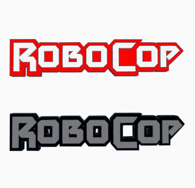 2x ROBOCOP Logo Display by MANIACMANCAVE3D