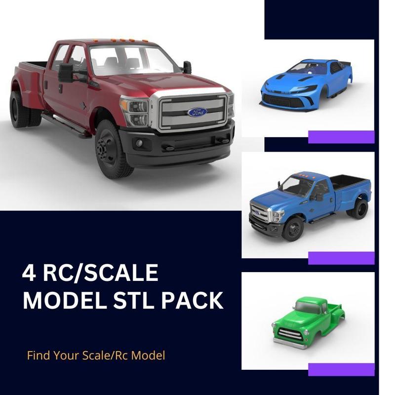 4 RC or Scale Model STL Pack