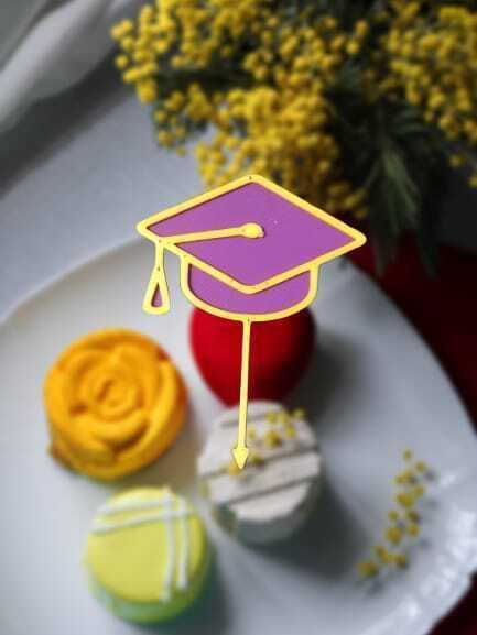 Graduation Cap Cupcake Topper
