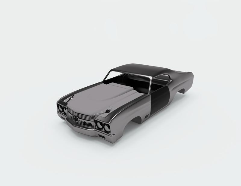 Chevrolet 1970 chevelle SS outer body solid for CNC or 3D print