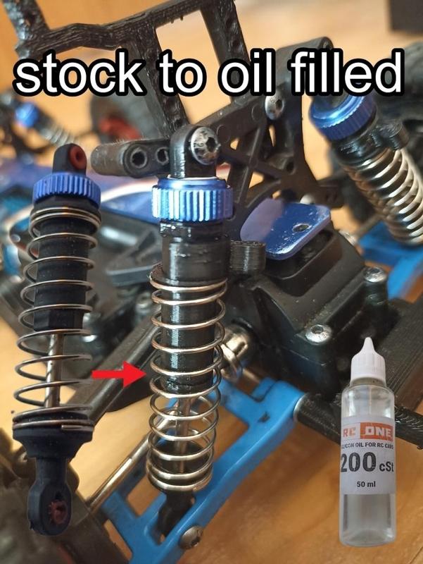 oil shock conversion Remo hobby 1/16