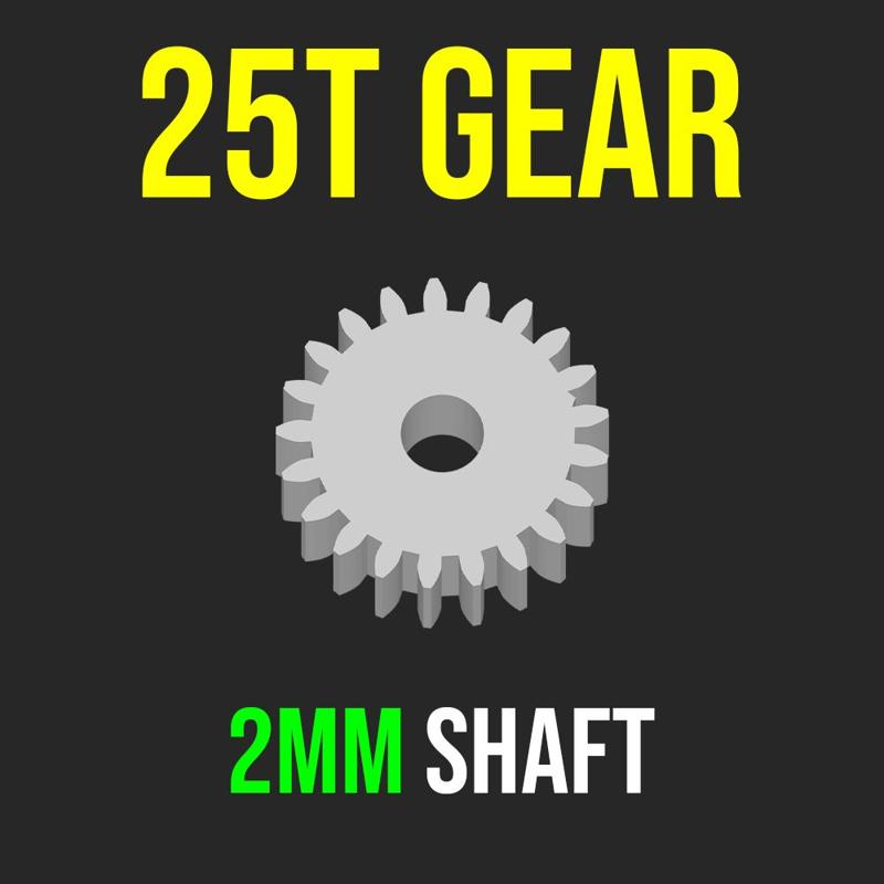 GEAR PINION 25T 2MM SHAFT BRUSHED MOTOR 370 RC CAR CRAWLER