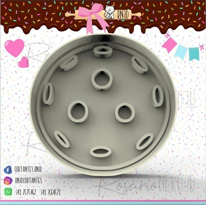 GOLF BALL COOKIE CUTTER - golf ball cokkie cutter