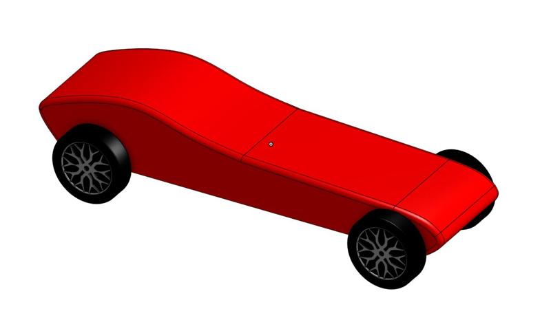 3D Printed Pinewood Derby Car