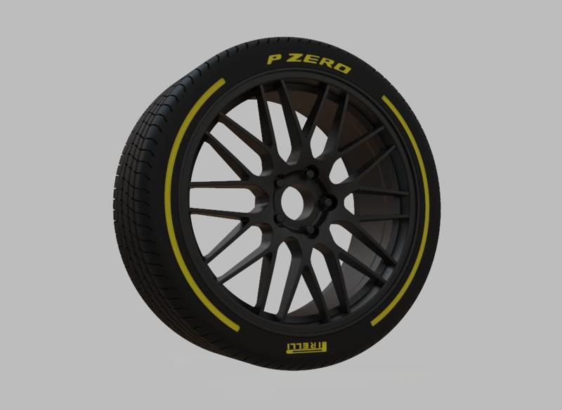 Miniature Enkei EKM3 Rim & Tire