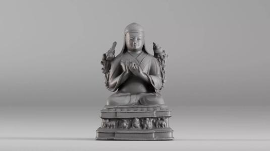 001643 Ancient Tibetan Buddha Statue 3D Scan 3dp