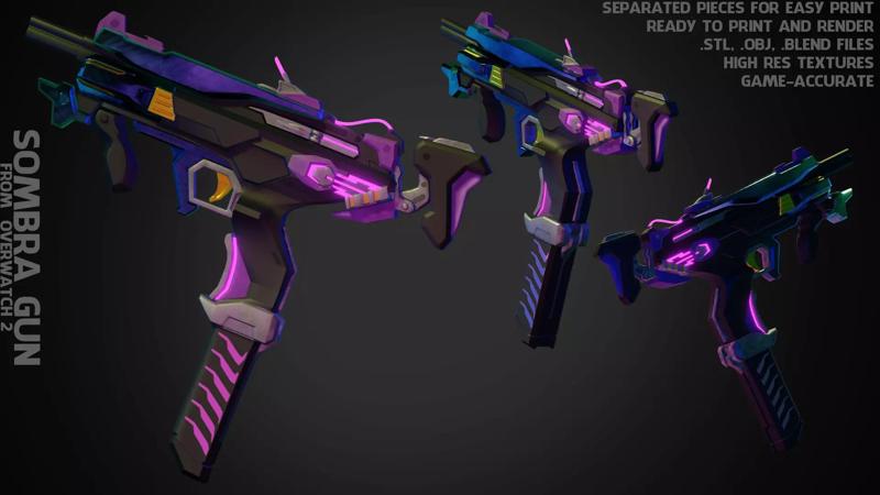 Overwatch 2 Sombra Gun for Cosplay