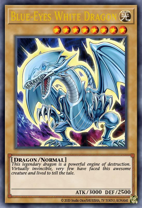 Blue Eyes White Dragon(8th TCG) Night Light Lithophane