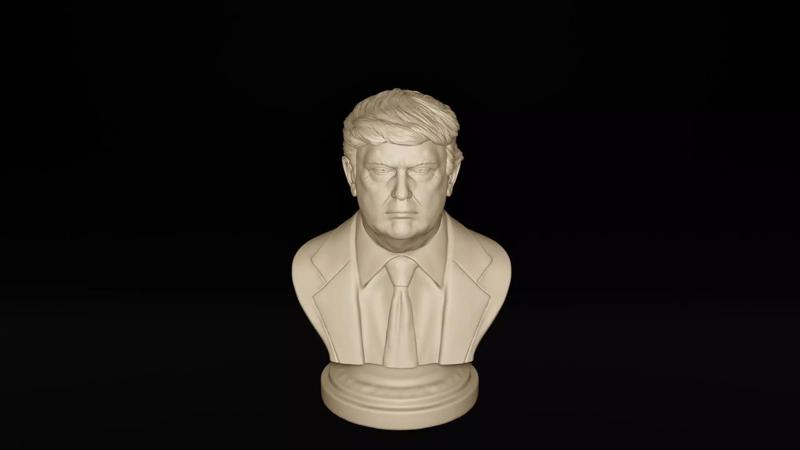 3D Printable Bust of President Donald Trump