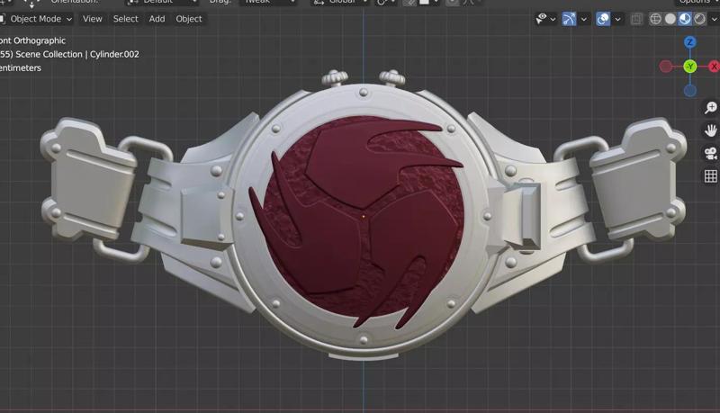 Kamen rider Hibiki Belt Taiko 3D printable cosplay prop