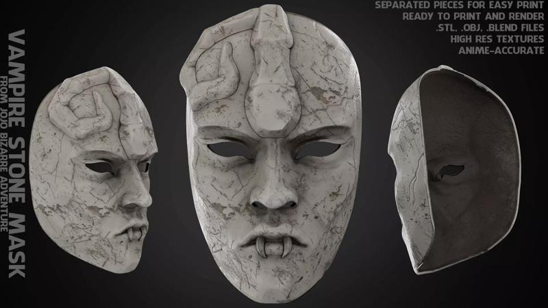 JoJo Vampire Stone Mask for Cosplay