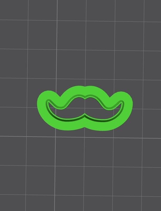 Polymer clay / cookie cutter pack, mustache shape