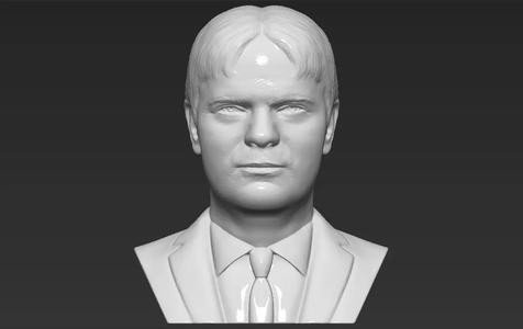 Dwight Schrute The Office bust 3D printing ready stl obj formats