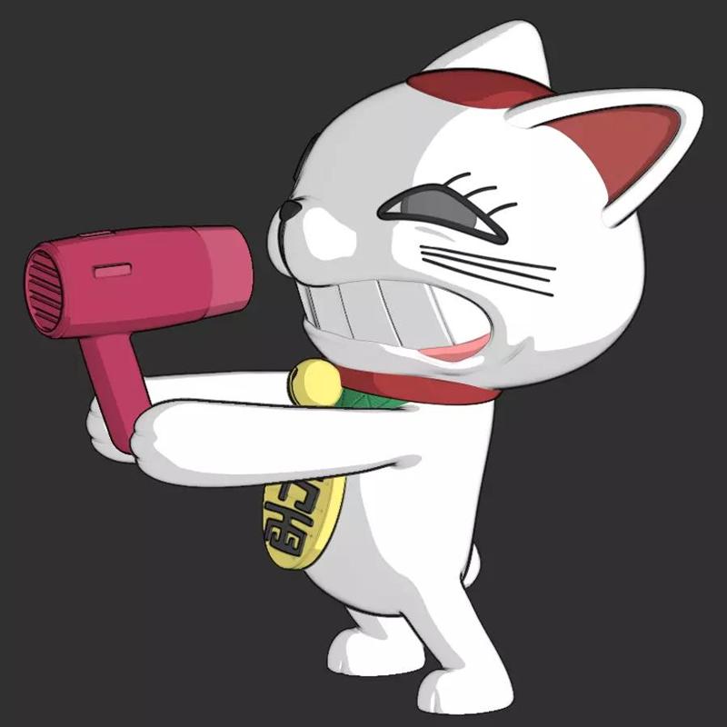 Dandadan Cat Turbo Granny STL Ready for 3D Printing