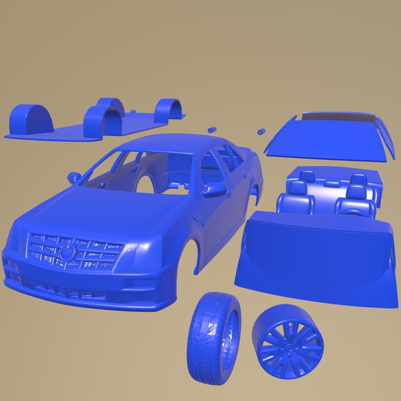 Cadillac STS 2010 PRINTABLE CAR IN SEPARATE PARTS