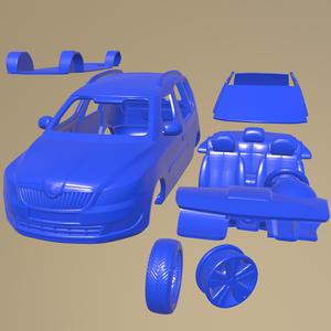 Skoda Roomster 2011 Printable Car In Separate Parts