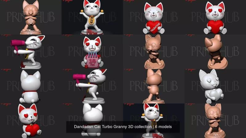 Dandadan Cat Turbo Granny 3D collection