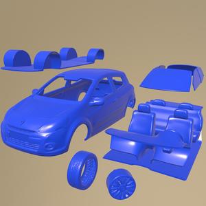 Renault Clio 3-door 2010 PRINTABLE CAR IN SEPARATE PARTS