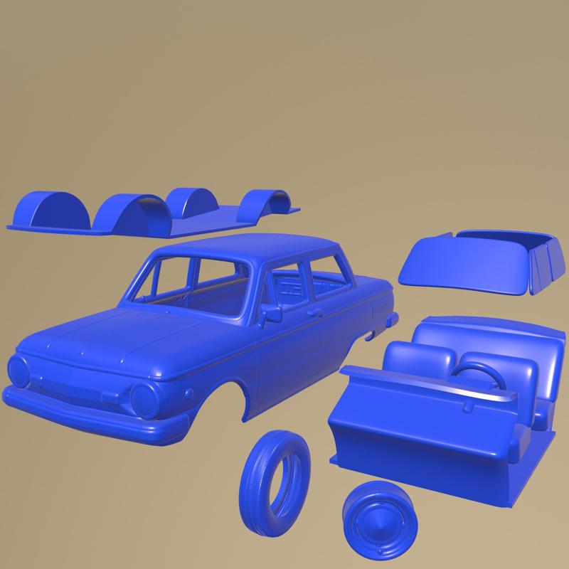 ZAZ 968M Zaporozhets 1979 PRINTABLE CAR IN SEPARATE PARTS