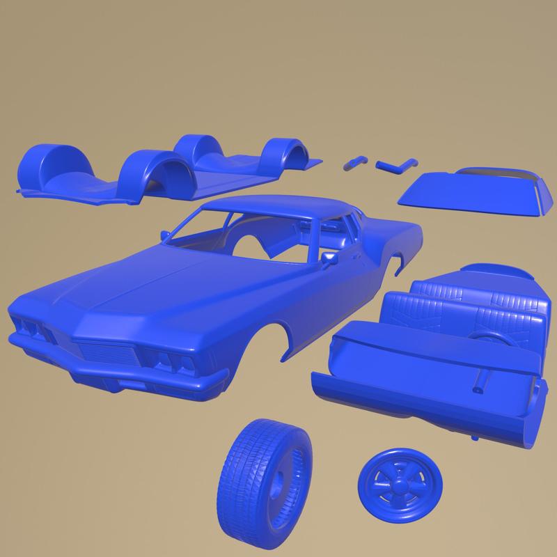 Buick Riviera GS Boattail 1971 PRINTABLE CAR IN SEPARATE PARTS