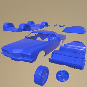 Buick Riviera GS Boattail 1971 PRINTABLE CAR IN SEPARATE PARTS