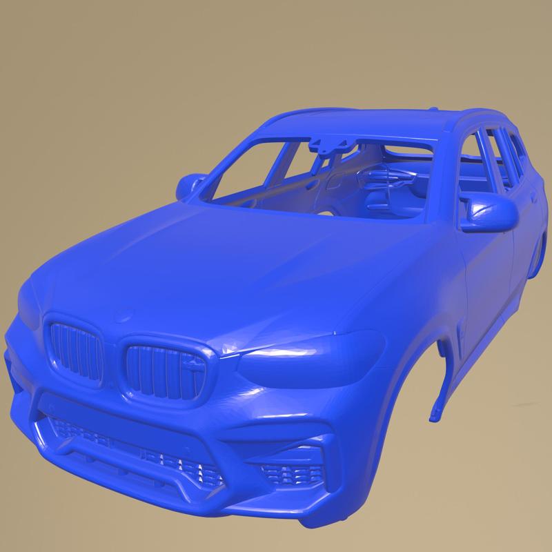 BMW X3M Competition 2020 Printable Car Body