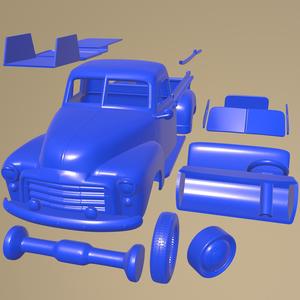 GMC 9300 Pickup Truck 1952 Printable Truck In Separate Parts