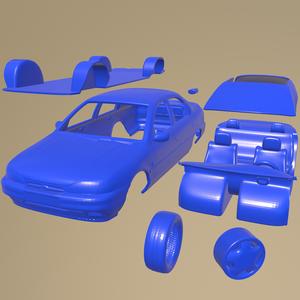 Ford Mondeo hatchback 1993 PRINTABLE CAR IN SEPARATE PARTS
