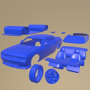 Dodge Challenger SRT8 2011 PRINTABLE CAR IN SEPARATE PARTS