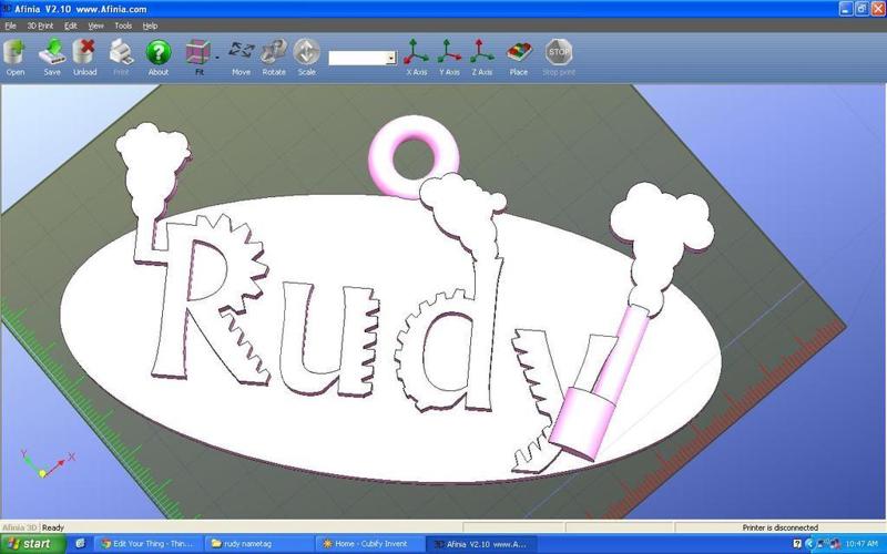 Steampunk style nametag