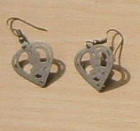 Teddy Bear Heart Earring