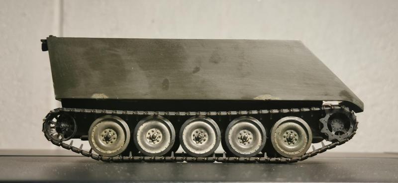 M113 T130E1 tracks w/ sprocket, final drive, idler arm assembly, and idler wheel