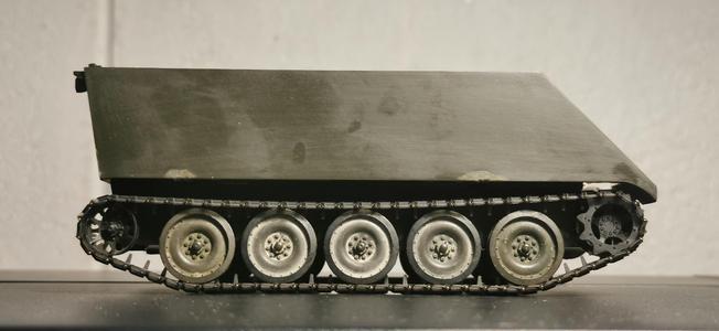 M113 T130E1 tracks w/ sprocket, final drive, idler arm assembly, and idler wheel