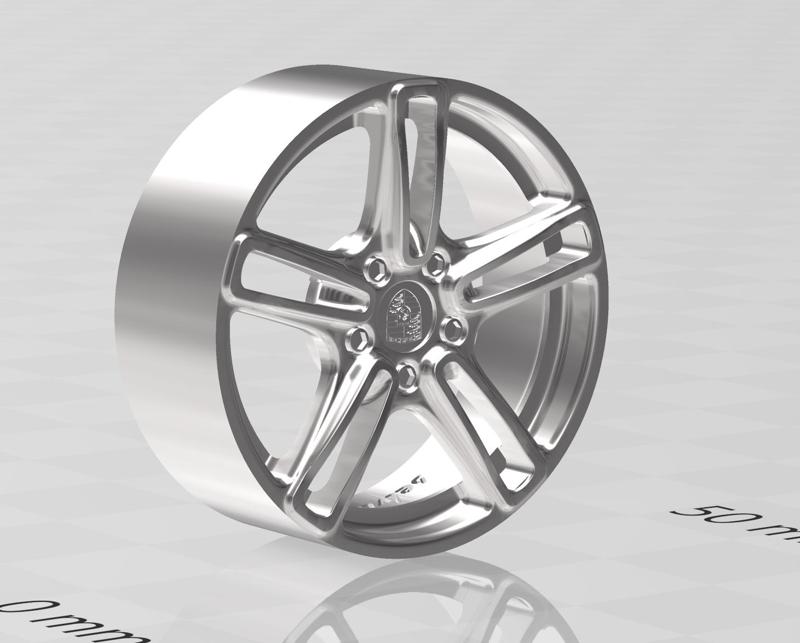 Porsche Turbo I wheel for scale model 1/18 11/24 etc.