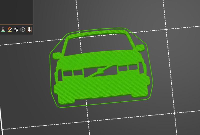 Volvo 240 USA front silhouette key