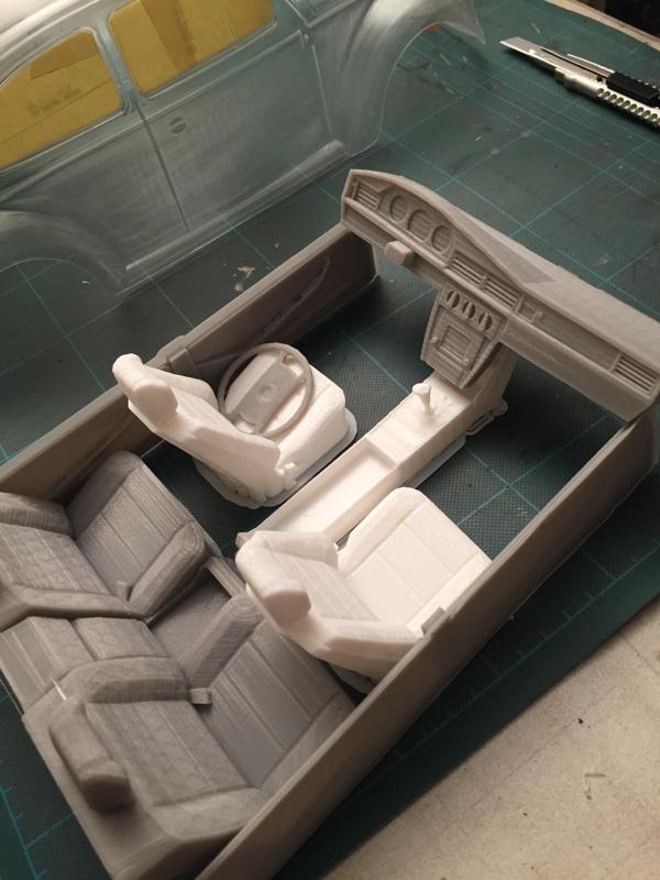 Mercedes TAMIYA TT01 interior 1/10