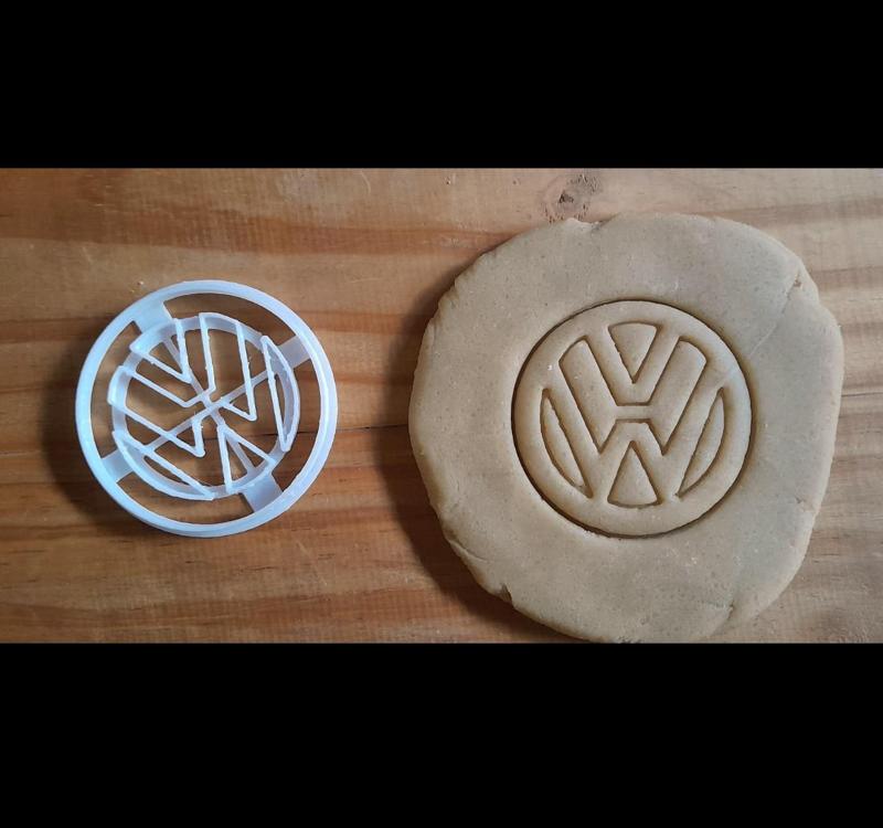 Volkswagen logo - cookie cutter, dough - car brand