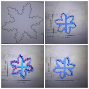 Christmas snowflake outline cookie/clay cutter