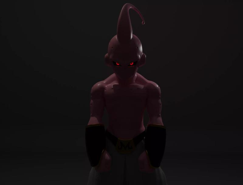 Kid Buu High Detail 3D Model From DBZ