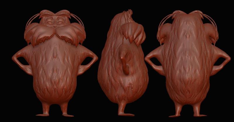 The Lorax 3D Collectible Figure Design
