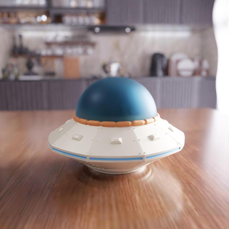 3D UFO Spacecraft STL File - 415