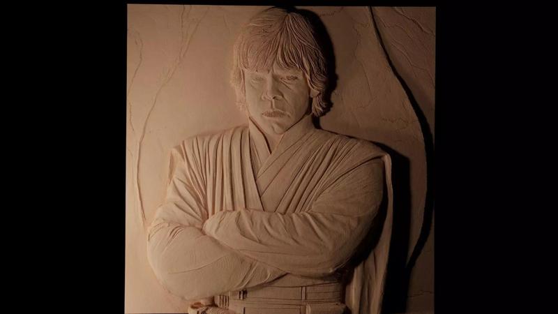 Luke Skywalker Star Wars CNC 3d Print High Relief Sand Casting
